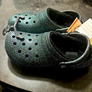 Crocs Unisex Adult Classic Lined Glitter Clog